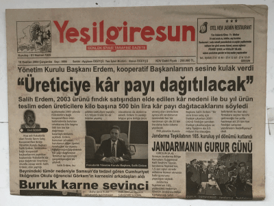 Yeşilgiresun Gazetesi 16 Haziran 2004 - Yarım Günlük Fuar GZ5236 - 1