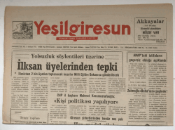 Yeşilgiresun Gazetesi 16 Nisan 1993 - Emniyet Müdürü Hüseyin Bilgütay Göreve Başladı GZ5580 - 1