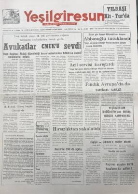 Yeşilgiresun Gazetesi 17 Aralık 1992 Hacı Kara Acil Servisi Karıştırdı GZ14221 - 1
