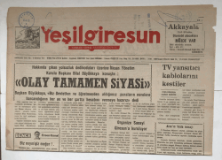 Yeşilgiresun Gazetesi 17 Nisan 1993 - Organize Sanayi Giresuna Kuruluyor GZ5581 - 2