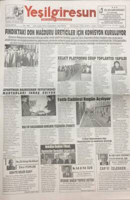 Yeşilgiresun Gazetesi 18 Ocak 1995Fatih Caddesi Bugün Açılıyor GZ14200 - 1