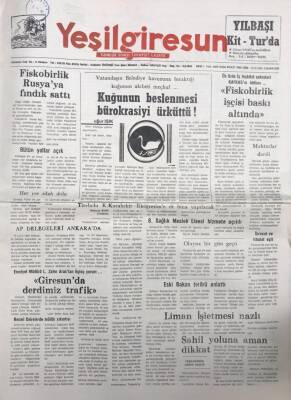 Yeşilgiresun Gazetesi 19 Aralık 1992 Kuğunun Beslenmesi Bürokrasiyi Ürküttü GZ14220 - 1