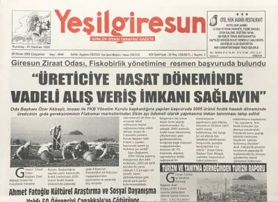 Yeşilgiresun Gazetesi 20 Nisan 2005 -Fındık İhracatında Rekor Gelir GZ30666 - 1