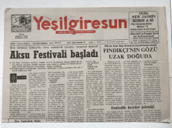 Yeşilgiresun Gazetesi 21 Mayıs 2003 - Aksu Festivali Başladı GZ5727 - 2