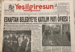 Yeşilgiresun Gazetesi 23 Ağustos 2006 Esnafın Belediyeye Katılım Payı Öfkesi GZ1676 - 2