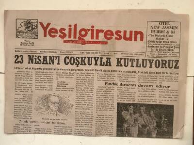 Yeşilgiresun Gazetesi 23 Nisan 2003 - 23 Nisanı Coşkuyla Kutluyoruz GZ7697 - 1