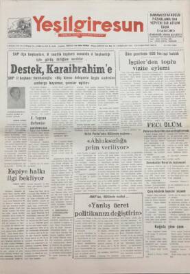 Yeşilgiresun Gazetesi 23 Temmuz 1993 Refah Partisinden Hükümete Suçlama Ahlaksızlığa Prim Veriliyor GZ14208 - 1