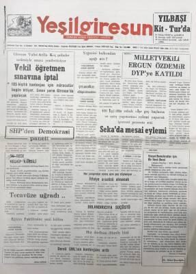 Yeşilgiresun Gazetesi 24 Aralık 1992 Millitvekili Ergun Özdemir DYPye Katıldı GZ14217 - 1