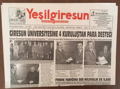 Yeşilgiresun Gazetesi 25 Aralık 2004 - Tireboluda Tersane Kavgası Sürüyor GZ10113 - 2