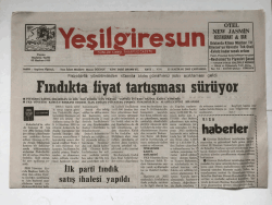 Yeşilgiresun Gazetesi 25 Haziran 2003 - İlk Parti Fiyat Tartışması Sürüyor GZ5902 - 1