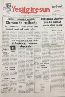 Yeşilgiresun Gazetesi 30 Eylül 1999 Giresun Sallandı GZ14199 - 1