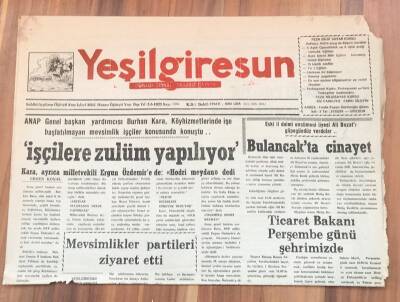 Yeşilgiresun Gazetesi 30 Mayıs 1995 GZ1776 - 2