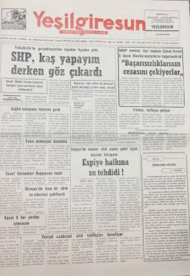 Yeşilgiresun Gazetesi 5 Kasım 1992 Şaban Bulam Başarısızlıklarının Cezasını Çekiyorlar GZ14225 - 1