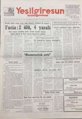 Yeşilgiresun Gazetesi 9 Ağustos 1993 Fındık Politikasını Bozan Anap Mı? GZ14212 - 1
