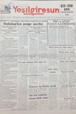 Yeşilgiresun Gazetesi 9 Aralık 1992 Giresun Heyeti Demirel İle Görüştü GZ14228 - 1