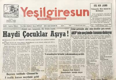 Yeşilgiresun Gazetesi 9 Aralık 2003 -Akp nin Seçimde Kasası Doluyor GZ30664 - 1