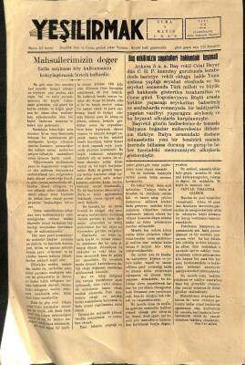 Yeşilırmak Siyasal Sosyal Halk Gazetesi 6 Mayıs 1988 - Celal Bayarın Seyahatleri, Ali Sabri Gazozları NDR68785 - 1