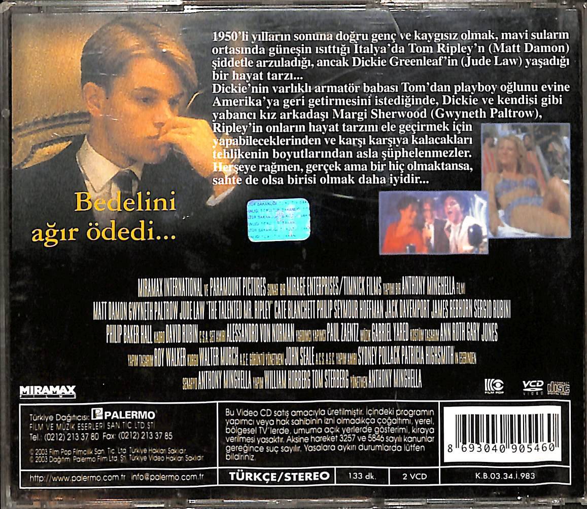 Yetenekli Bay Ripley Orijinal VCD Film VCD29107 - 2