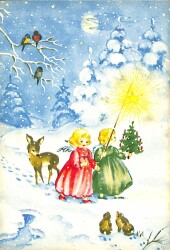 Yılbaşı Kış Kartpostal KRT18183 - Gökçekoleksiyon