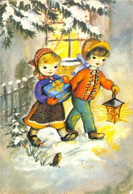 Yılbaşı Kış Kartpostal KRT18187 - 1