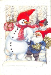 Yılbaşı Kış Temalı Kartpostal KRT17231 - Gökçekoleksiyon