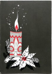 Yılbaşı Mum Temalı Kartpostal KRT19257 - Gökçekoleksiyon