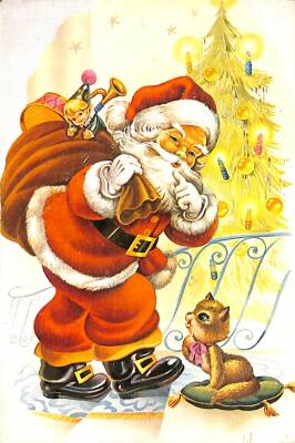 Yılbaşı Noel Kartpostal KRT18172 - 1