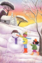 Yılbaşı Noel Temalı Kartpostal KRT18122 - Gökçekoleksiyon