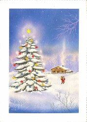 Yılbaşı Noel Temalı Tebrik Kartı KRT18127 - Gökçekoleksiyon