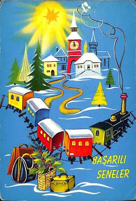 Yılbaşı Temalı Kartpostal KRT19161 - 1