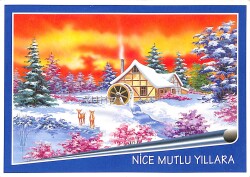 Yılbaşı Temalı Kartpostal KRT21012 - Gökçekoleksiyon