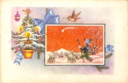 Yılbaşı Temalı Kartpostal (Küçük Boy) KRT22921 - Gökçekoleksiyon