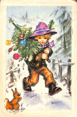 Yılbaşı Temalı Simli Kartpostal KRT13391 - 1