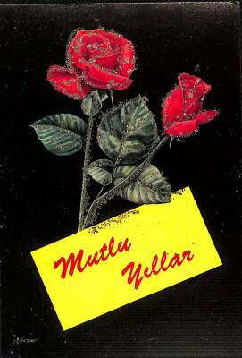 Yılbaşı Temalı Simli Kartpostal KRT19714 - 1