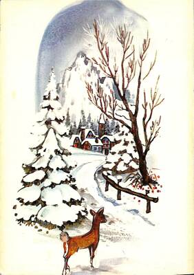Yılbaşı Temalı Simli Kartpostal KRT19716 - 1