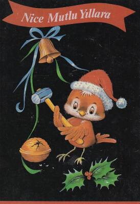Yılbaşı Ve Kuş Kartpostal KRT13449 - 1