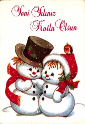 Yılbaşı Yeni Yıl Kartpostal KRT18054 - Gökçekoleksiyon