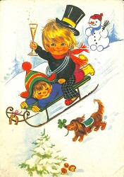 Yılbaşı Yeni Yıl Kartpostal KRT18264 - Gökçekoleksiyon