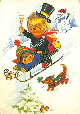 Yılbaşı Yeni Yıl Kartpostal KRT18264 - 1