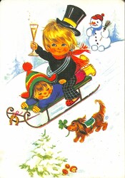 Yılbaşı Yeni Yıl Kartpostal KRT18266 - Gökçekoleksiyon