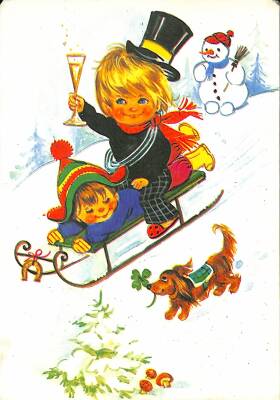 Yılbaşı Yeni Yıl Kartpostal KRT18266 - 1