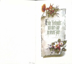 Yılbaşı Yeni Yıl Simli Açılır Kapak Kartpostal KRT19528 - 1