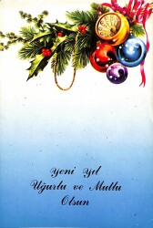 Yılbaşı Yeni Yıl Temalı Tebrik Kartı KRT18130 - Gökçekoleksiyon