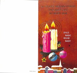 Yılbaşı Yeni Yıl Yaldızlı Açılır Kapak Kartpostal KRT19536 - 1