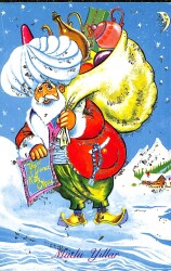 Yılbaşı (Yeniyıl) Nasredddin Hoca Temalı Simli Kartpostal KRT14483 - Gökçekoleksiyon