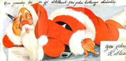 Yılbaşı (Yeniyıl) Noel Baba Temalı Açılır Kapak Yaldızlı Kartpostal KRT15909 - 2
