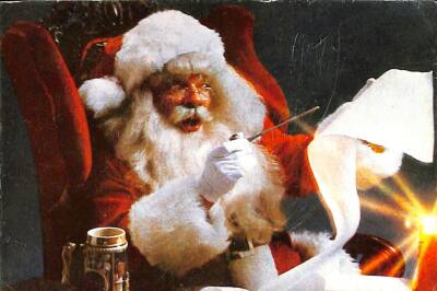 Yılbaşı (Yeniyıl) Noel Baba Temalı Kartpostal KRT12388 - 1