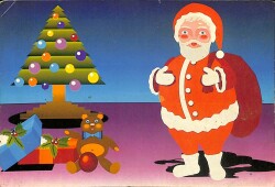 Yılbaşı (Yeniyıl) Noel Baba Temalı Kartpostal KRT12394 - Gökçekoleksiyon
