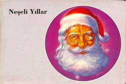 Yılbaşı (Yeniyıl) Noel Baba Temalı Kartpostal KRT12438 - Gökçekoleksiyon