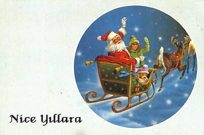 Yılbaşı (Yeniyıl) Noel Baba Temalı Kartpostal KRT14142 - 1